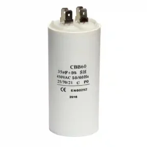 Condensator pornire motor, de curent alternativ, seria CBB60 35uF/450V (5 voturi ) 5 stele (5 voturi) 100% Complet Mai ieftin