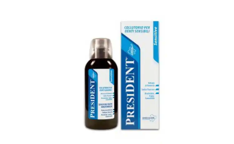 Preț mic Apa de gura President Sensitive pentru dinti sensibili (fara alcool) 250 ml, la doar 18.49