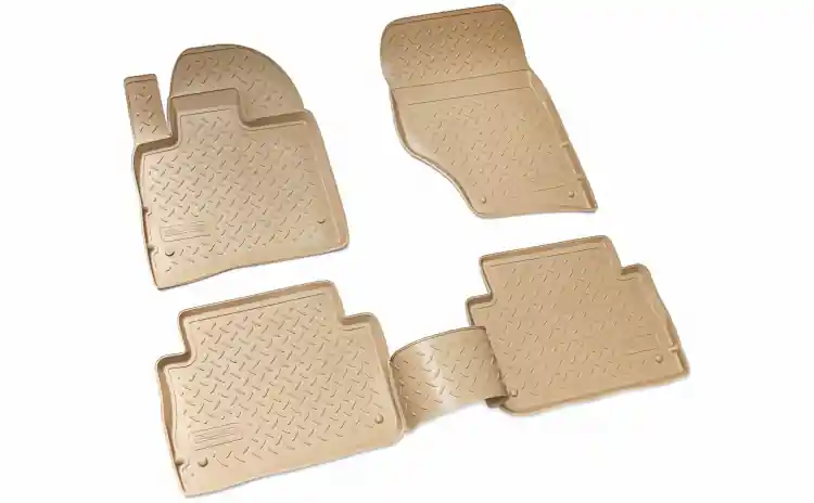 Covorase bej din cauciuc 3D stil tavita premium pentru Audi Q7 2005-2015 Reducere extra