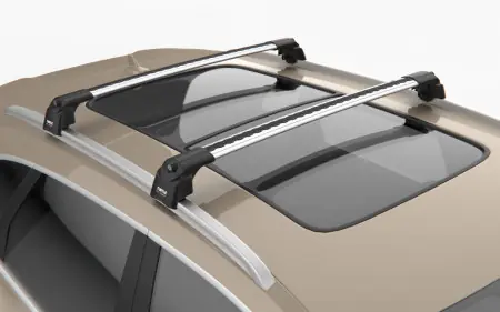 Set bare transversale portbagaj Turtle Air-v2 culoare argintie dedicate pentru VOLKSWAGEN T-ROC SUV 17- Lichidare de stoc