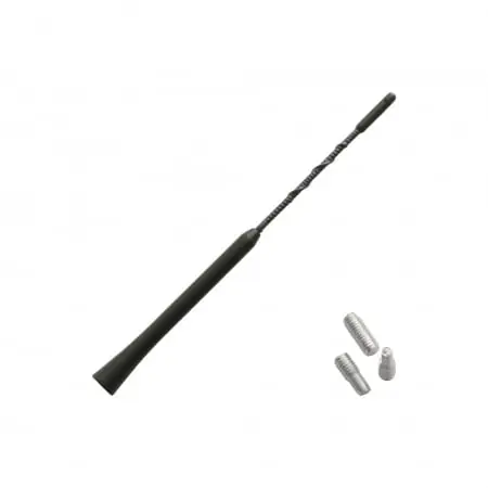 ANTENA AUTO EXTERIOR NEAGRA 24CM CU 2 ADAPTOARE (5-6MM) Retur ușor