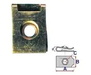 Cumpără acum Set 10 Bucati Clema de montare cu surub M6 Diametru gaura/surub 6 mm Latime 15 mm Lungime mm 24.5 mm