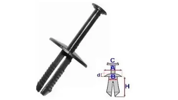 Set 10 Bucati CLIPSURI FIXARE BMW / VOLVO A 19 B 5,7 C 7,9 d 1,7 H 16,5 Nu rata