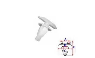 Reducere extra Set 10 Bucati CLIPSURI FIXARE TOYOTA / MAZDA / HYUNDAI a - 14.7 b - 4.8 c - 9.9 d - 1.2 h - 14.9