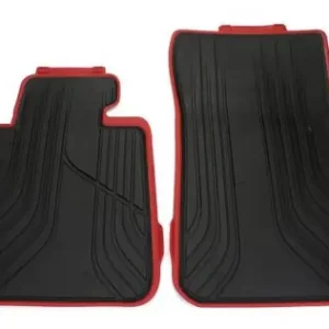 Bestseller Set 2 covorase auto cauciuc fata all-wheather contur rosu originale BMW Seria 3 F30 F31 2011-2023