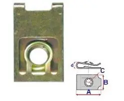 Set 10 Bucati CLIPSURI FIXARE AUDI A = 24,9mm - B = 14,6mm - C = 6,7mm - d = 2,9mm Preț redus
