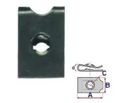 Doar azi Set 10 Bucati CLIPSURI FIXARE A = 25,9mm - B = 15mm - C = 6,2mm - d = 3,5mm