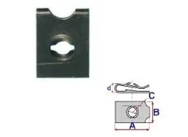 Set 25 Bucati CLIPSURI FIXARE Alfa Romeo A = 15,1mm - B = 12,1mm - C = 4,6mm - d = 1,8mm Reducere