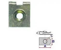Set 25 Bucati CLIPSURI FIXARE BMW A = 11mm - B = 13,4mm - C = 5,3mm - d = 3,5mm Livrare rapidă