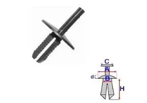 Chilipir Set 10 Bucati CLIPSURI FIXARE BMW / VOLVO a - 20 b - 5.8 c - 3.4 d - 2.1 h - 15.2