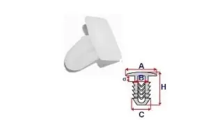 Transport gratuit Set 10 Bucati CLIPSURI FIXARE BMW / VOLVO a - 12 b - 5.4 c - 6.4 d - 2.7 h - 14.3