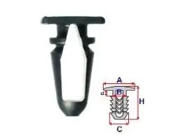 Chilipir Set 10 Bucati CLIPSURI FIXARE BMW / VOLVO a - 15.2 b - 7.2 c - 10.8 d - 2.7 h - 22.4