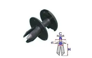 Set 10 Bucati CLIPSURI FIXARE OPEL / CHEVROLET / DAEWOO a - 15.9 b - 5.8 c - 14.9 d - 1.2 h - 10.6 Preț mic