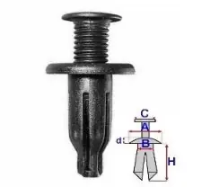 Ofertă exclusivă Set 10 Bucati CLIPSURI FIXARE OPEL / CHEVROLET / DAEWOO a - 19.9 b - 10.1 c - 13.6 d - 2.5 h - 25.3