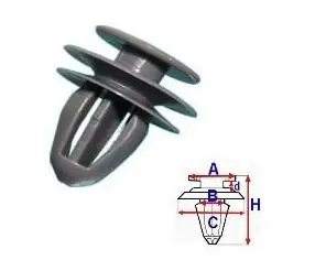 Set 10 Bucati CLIPSURI FIXARE TOYOTA / MAZDA / HYUNDAI a - 12.9 b - 8.4 c - 16.4 d - 2.6 h - 18.2 Reducere de preț
