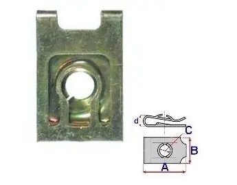 Livrare expres Set 10 Bucati CLIPSURI FIXARE FORD A= 24,5mm - B= 16,3mm - C= 4,3mm - d= 2,1mm