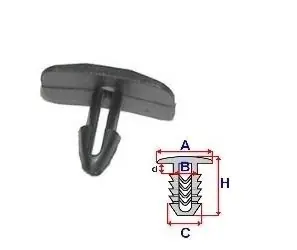 Set 10 Bucati CLIPSURI FIXARE FIAT / ALFA ROMEO / LANCIA a - 18 b - 3.8 c - 5.4 d - 5.6 h - 13.1 Reducere