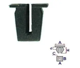 Mai ieftin Set 10 Bucati CLIPSURI FIXARE MERCEDES A= 15,6mm - B= 14mm - C= 6mm - d= 2,4mm - H= 14,2mm
