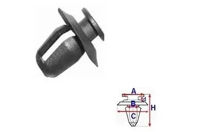 Livrare expres Set 10 Bucati CLIPSURI FIXARE CITROEN / PEUGEOT / RENAULT a - 10.1 b - 9.3 c - 18 d - 3.1 h - 19.9