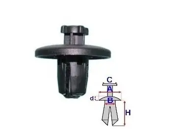 Set 10 Bucati CLIPSURI FIXARE CITROEN / PEUGEOT / RENAULT a - 19.7 b - 8 c - 7.8 d - 3.5 h - 11.7 Livrare rapidă