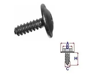Cel mai vândut Set 10 Bucati CLIPSURI FIXARE VW / AUDI / SKODA / SEAT A 14,1 B 11,6 C 4,7 H 15,8