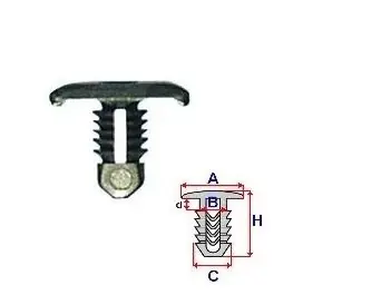 Ieftin Set 25 Bucati CLIPSURI FIXARE VW / AUDI / SKODA / SEAT a - 12.7 b - 4 c - 4.9 h - 10.6