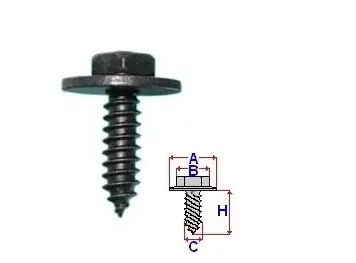 Ofertă de sezon Set 10 Bucati CLIPSURI FIXARE VW / AUDI / SKODA / SEAT A = 14,9mm - B = 7,9mm - C = 4,7mm - H = 16,8mm