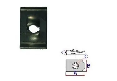 Set 25 Bucati CLIPSURI FIXARE VW / AUDI / SKODA / SEAT A= 19,9mm - B= 12mm - C= 13,1mm - d= 2,9mm Promoție