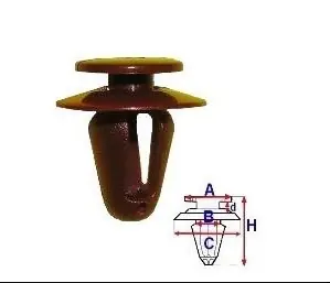 Cel mai bun preț Set 10 Bucati Clema tapiserie Diametru deschidere 8.5 Raza 13 mm H / L 20 mm