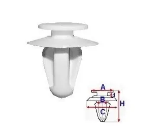 Discount Set 10 Bucati Clema tapiserie Diametru deschidere 8.5 Raza 13 mm H / L 20 mm