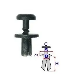 Ieftin Set 10 Bucati Diblu Plastic Diametru deschidere 5 Raza 12 mm H / L 9.3 mm