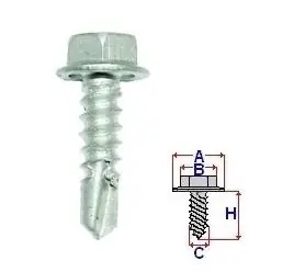 Expediere rapidă Set 10 Bucati Surub autofiletant Diametru gaura/surub 5.2 mm Diametru / Latime 11 mm Inaltime / Lungime 19 mm