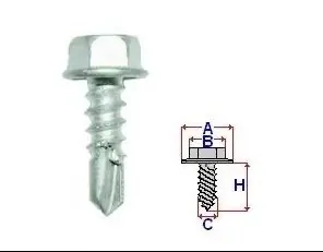 Transport gratuit Set 10 Bucati Surub autofiletant Diametru gaura/surub 5.2 mm Diametru / Latime 11 mm Inaltime / Lungime 14 mm