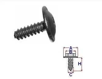 Set 10 Bucati Surub montare cu cap tip Torx Diametru gaura/surub 4.7 mm Diametru / Latime 14.1 mm Inaltime / Lungime 15.8 mm Noutate