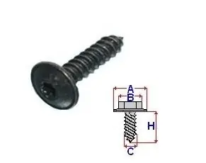 Ofertă Set 100 Bucati Surub montare cu cap Torx Diametru gaura/surub 3.4 mm Diametru / Latime 8 mm Inaltime / Lungime 15.5 mm