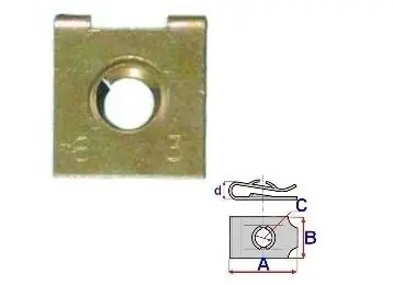 Set 10 Bucati Clema de montare cu surub Diametru gaura/surub 5 mm Latime 16 mm Lungime 16,8 mm Reducere de preț