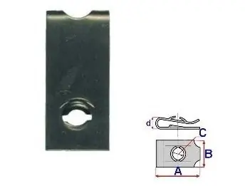 Set 25 Bucati Clema de montare cu surub Diametru gaura/surub 3 mm Latime 12 mm Lungime 29,2 mm Transport gratuit