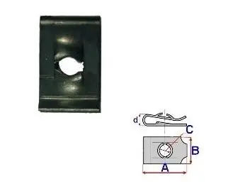 Set 25 Bucati Clema de montare cu surub Diametru gaura/surub 3,6 mm Latime 12 mm Lungime 19,4 mm Popular