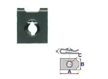 Bestseller Set 25 Bucati Clema de montare cu surub Diametru gaura/surub 3 mm Latime 12 mm Lungime 15,2 mm