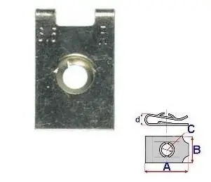 Set 10 Bucati Clema de montare cu surub Diametru gaura/surub 4,8 mm Latime 16 mm Lungime 24,5 mm Ieftin