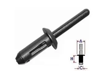 Livrare rapidă Set 10 Bucati NIT montare Plastic Diametru gaurii 6,5 mm Latime guler 12,8 mm