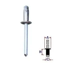 Chilipir Set 10 Bucati NIT montare Aluminiu Diametru gaurii 4,8 mm Latime guler 9,8 mm