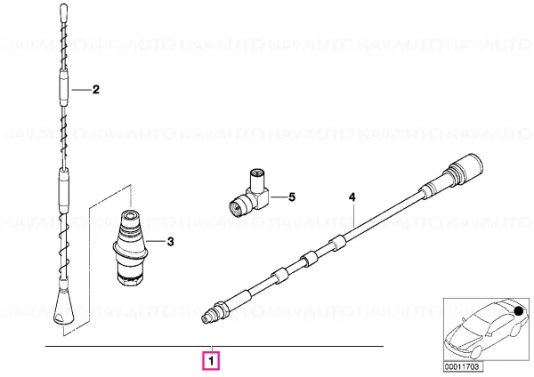 Kit retrofit antenă spate D-NETZ - BMW Promoție