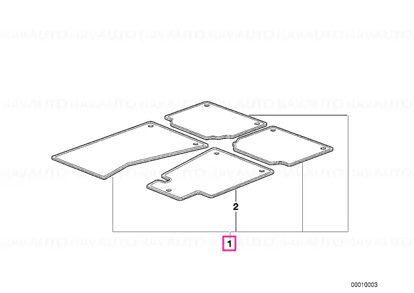 Set covorase podea velur VIOLETT - BMW Bestseller