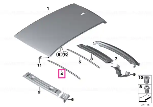 Roof bow, front - BMW Comandă acum