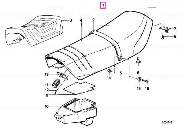 Livrare rapidă Double seat bench SCHWARZ - BMW Motorrad