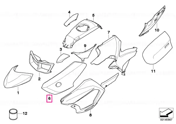 Reducere specială Panou trim lateral față stânga - BMW Motorrad