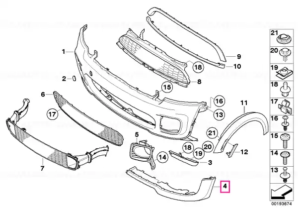 Ofertă limitată Flaired fender, front right GRUNDIERT - BMW - Mini