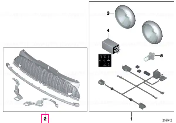 Reducere specială Suport faruri suplimentare MINI R60, R61