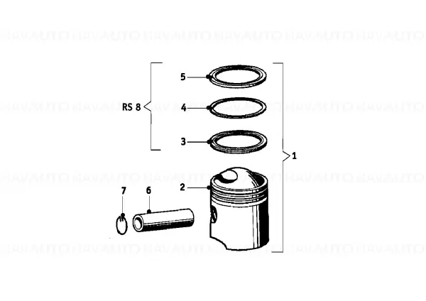 Piston FÜR ZYL.69,00 - BMW Motorrad Transport gratuit